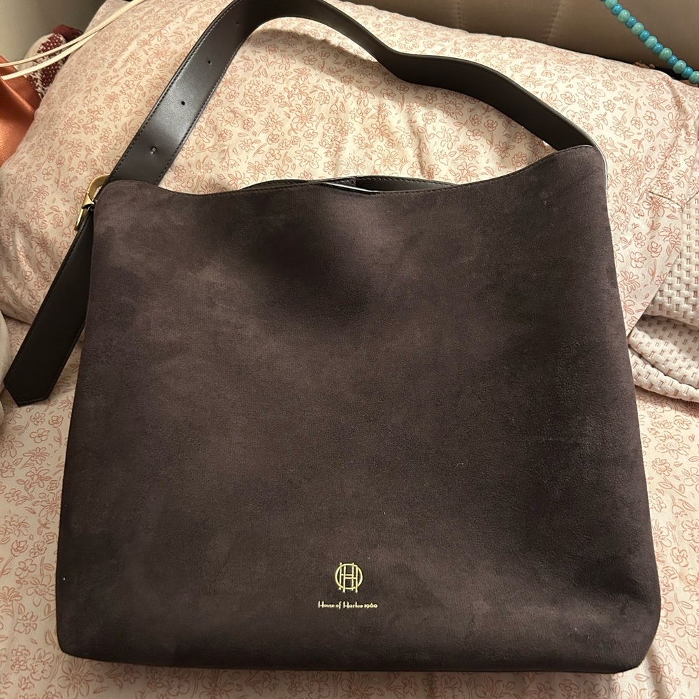 House of Harlow 1960 Dark Brown Suede shoulder Bag